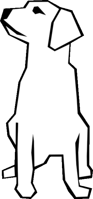 dog-clipart-easy-a-white-dog-silhouetted-on-black-background