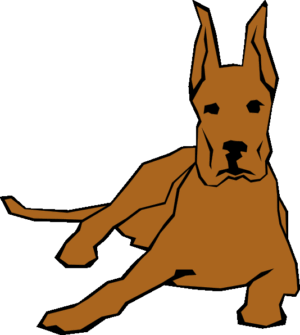 dogs-clipart-a-brown-dog-laying-down