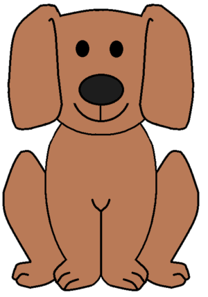 dogs-clipart-a-brown-dog-sitting-down