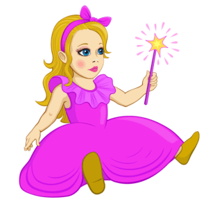 doll-clipart-a-little-girl-in-pink-dress-holding-wand