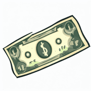 dollar-bill-clipart-a-dollar-bill-with-sign-on-it