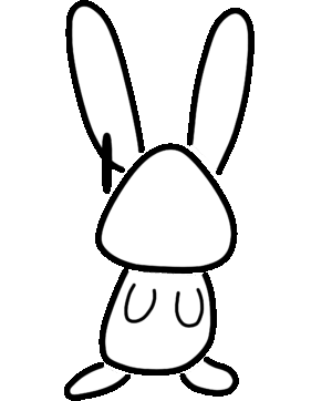 dory-clipart-a-white-rabbit-with-black-background