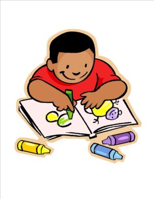 draw-clipart-a-boy-is-drawing-on-book