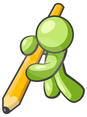 draw-clipart-a-green-man-holding-pencil
