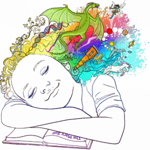 dream-clipart-a-drawing-of-woman-with-rainbow-colored-hair
