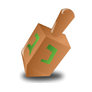 dreidel-clipart-a-brown-object-with-green-arrows-on-it