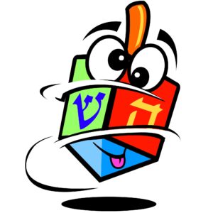 dreidel-clipart-a-cartoon-character-with-colorful-face-and-big-smile
