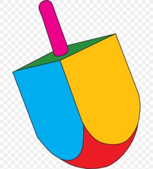 dreidel-clipart-a-colorful-apple-with-spoon-and-piece-of-fruit-on-it