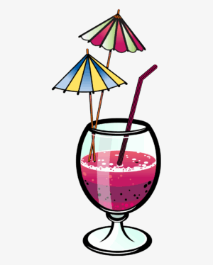 drink-clipart-a-glass-of-pink-drink-with-umbrellas-and
