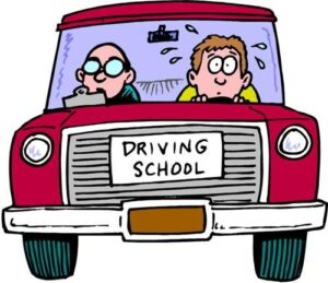 driving-clipart-a-cartoon-car-with-man-driving-it
