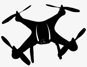 drone-clipart-a-black-and-white-image-of-drone