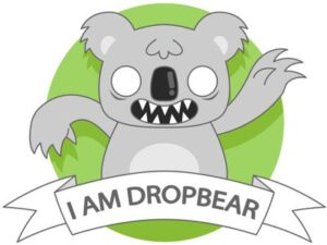 drop-bear-clipart-a-kora-with-banner-and-ribbon