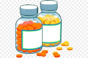 drugs-clipart-two-glass-bottles-with-pills-and