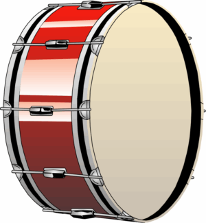 Drums Clipart A Drum With Red And White Stripes