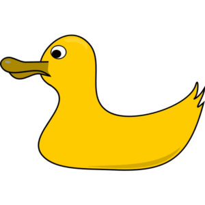 ducks-clipart-a-yellow-duck-with-black-background