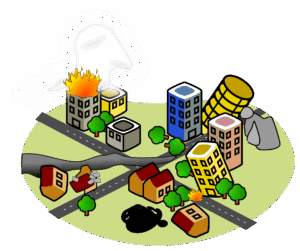 earthquake-clipart-a-cartoon-city-with-buildings-and-fire