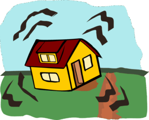 earthquake-clipart-a-house-with-red-roof-and-green-field