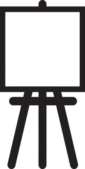 easel-clipart-a-black-and-white-icon-of-tv