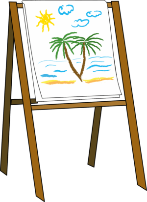 easel-clipart-a-drawing-board-with-palm-tree-on-it