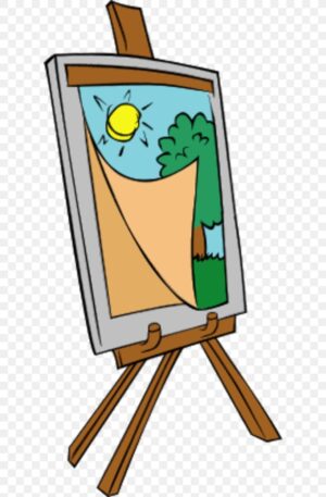 easel-clipart-a-painting-ease-with-sun-on-it