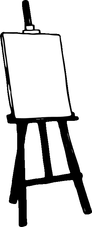 easel-clipart-a-white-silhouette-of-laptop