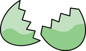 easter-egg-clipart-black-and-white-a-green-egg-with-two-broken-eggs-inside