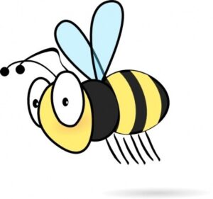 Easy Clipart A Cartoon Bee Flying With Its Wings Open