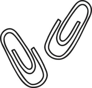 easy-clipart-drawings-a-black-and-white-line-drawing-of-two-paper-clips