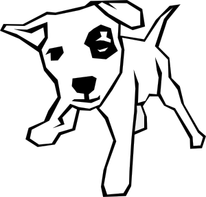 easy-clipart-drawings-a-dog-with-black-background