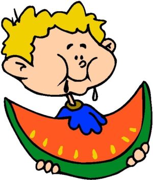 eat-clipart-a-boy-eating-watermel