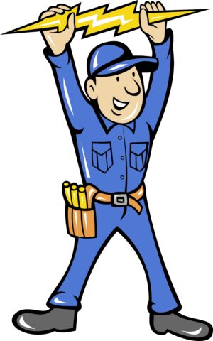 electricity-clipart-a-cartoon-worker-holding-lightning-bolt