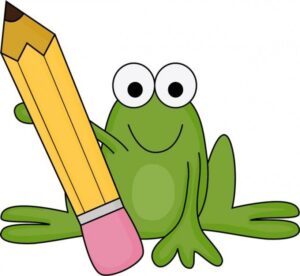 elementary-school-clipart-a-frog-holding-pencil-and-smiling