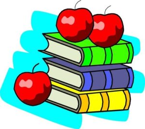 elementary-school-clipart-a-stack-of-books-and-two-chers