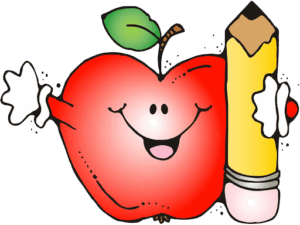 elementary-school-clipart-an-apple-with-a-pencil-and