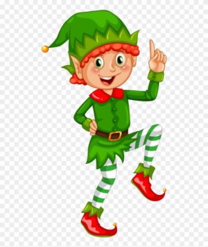 elves-clipart-a-cartoon-elf-running-with-green-hat-and-red-shoes
