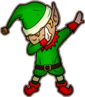 elves-clipart-an-elf-with-a-green-hat-and-red-shoes