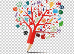 essay-clipart-a-pencil-with-tree-made-of-school-icons