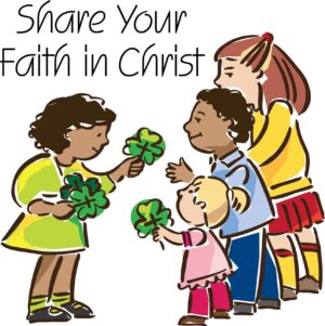 faith-clipart-a-woman-and-two-children-are-holding-green-plant