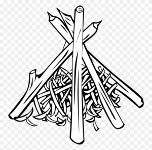 fall-clipart-black-and-white-a-black-and-white-drawing-of-campfire