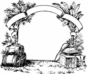 fall-clipart-black-and-white-a-black-and-white-illustration-of-garden-arch