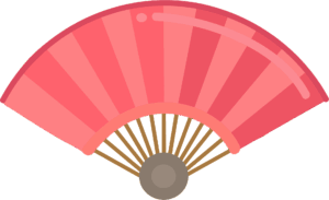 fan-clipart-a-pink-fan-with-gold-trim