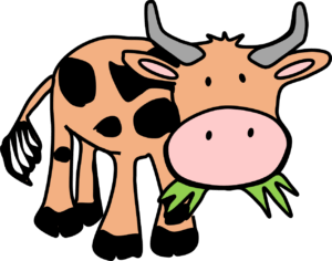farm-animal-clipart-a-cow-with-green-bow-on-its-neck