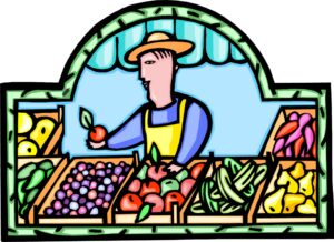 farmers-market-clipart-a-man-in-hat-is-standing-front-of-box-fruit