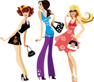 fashion-clipart-three-women-in-dresses-and-heels-vector