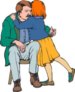 father-clipart-a-man-and-woman-sitting-on-bench