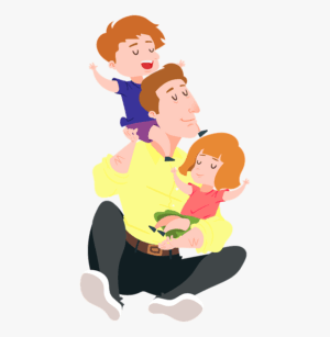 fathers-day-clipart-a-man-holding-child-while-he-is-sitting-on-his-lap