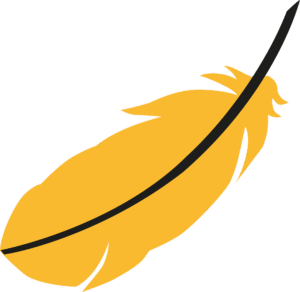 feathers-clipart-a-yellow-feather-on-black-background