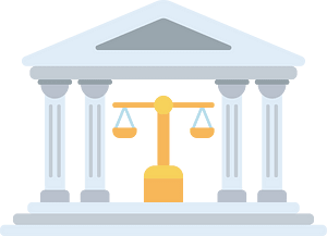 Federalism Clipart A White And Yellow Icon Of Courthouse