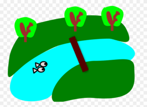 field-clipart-a-cartoon-green-frog-with-red-nose-and-leaf