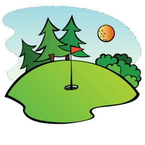 field-clipart-a-golf-course-with-trees-and-ball